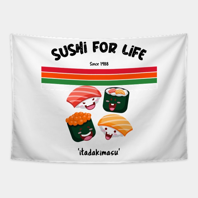 Sushi for Life Tapestry by Opesh Threads