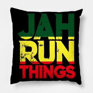 Jah Run Things Rasta Reggae Rastafari Pillow