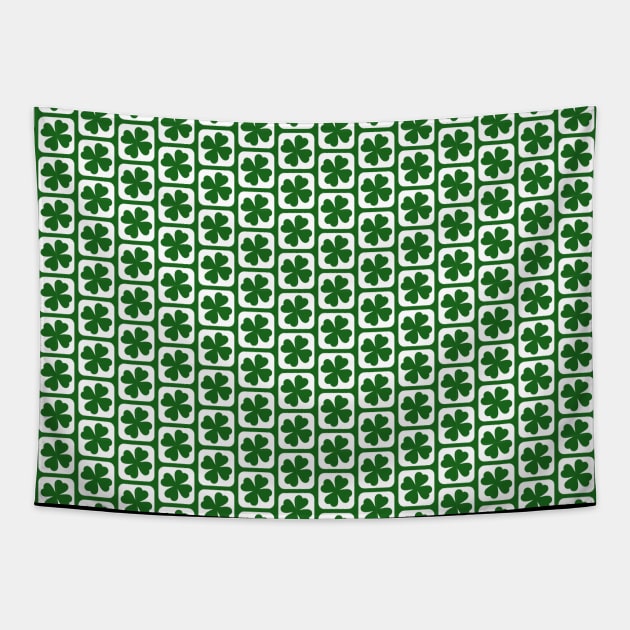 St. Patrick's Day Shamrocks Pattern Tapestry by Sasyall