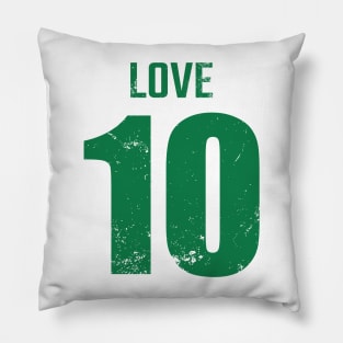 Jordan Alexander Love Distressed Green Jersey Number 10 American Football Quarterback QB Pillow