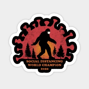 Bigfoot Covid-19 Social Distancing Champion Magnet