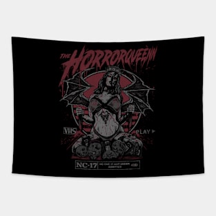 HORRORQUEENN (brick red grey dark grey) Tapestry