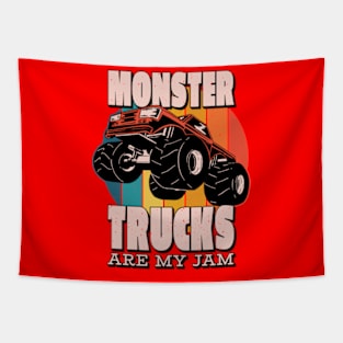 Monster Truck Retro Back To School Tapestry