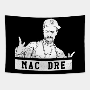 Mac dre // White retro Tapestry