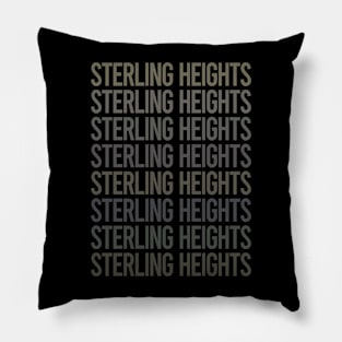 Gray Text Art Sterling Heights Pillow