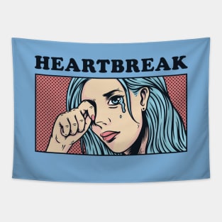 vintage retro girl hearthbreak Tapestry