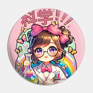 Coquette Anime Science Girl Pin