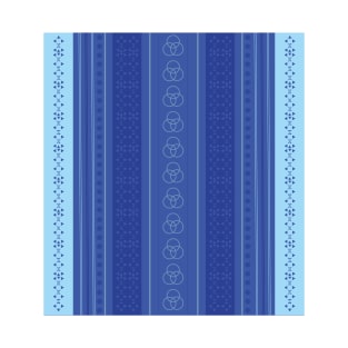 Shades of Blue Pattern Design T-Shirt