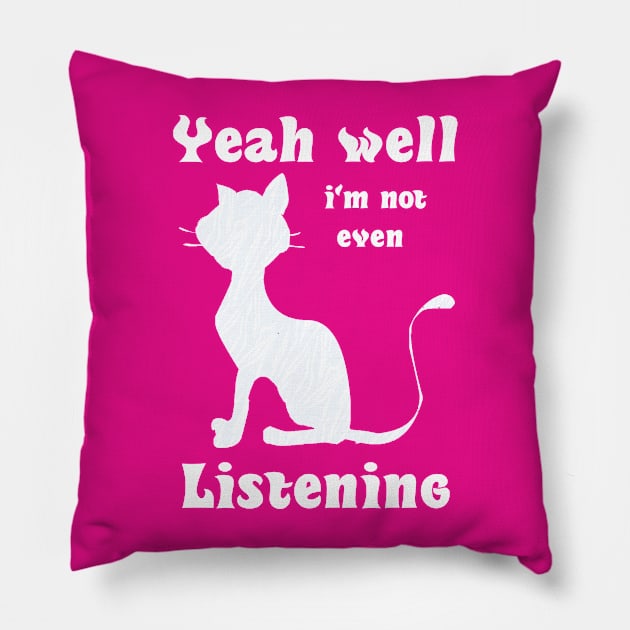 Funny Cute Cat Lovers Memes Pillow by PlanetMonkey