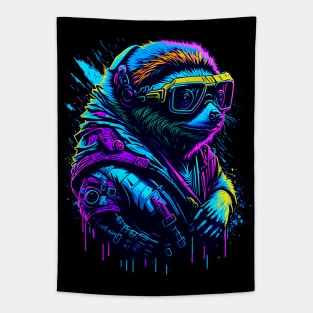 Sloth Cyberpunk Tapestry