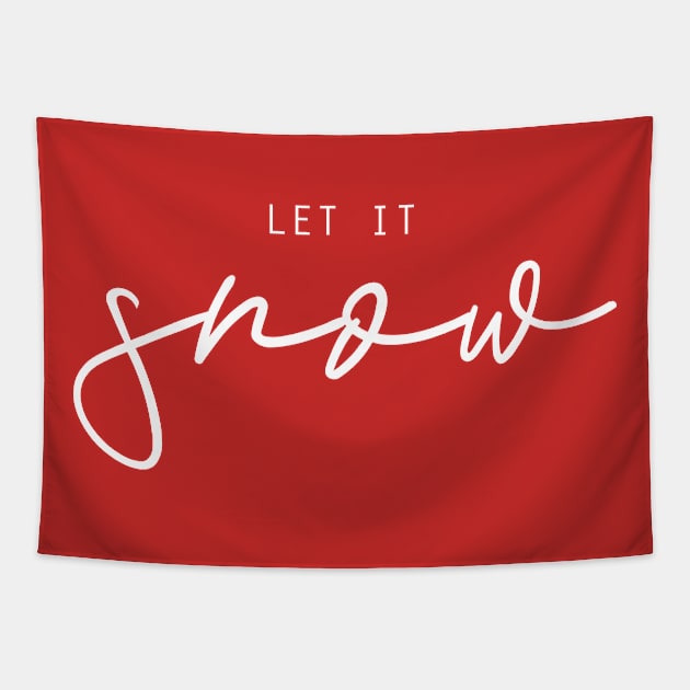 Let it snow (white) Tapestry by DesignsandSmiles