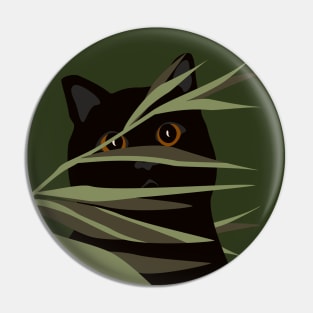 Black cat and plants Pin