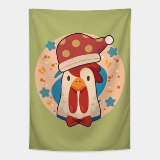 Chicken Christmas Graphic Xmas Funny Ugly Sweater Chickens Tapestry