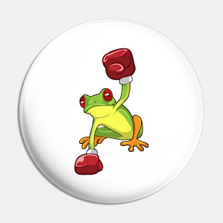 Frog at Boxing with Boxing gloves Pin