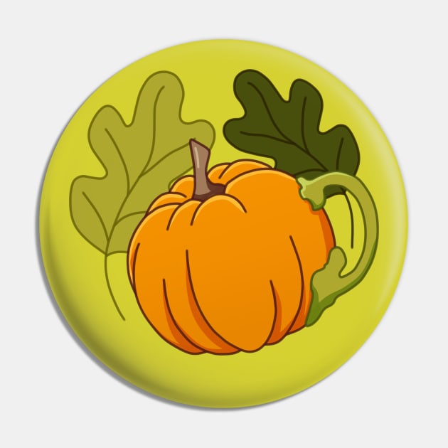 Pumpkin | Leaves | Autumn | Fall | Green Orange Pin by Wintre2