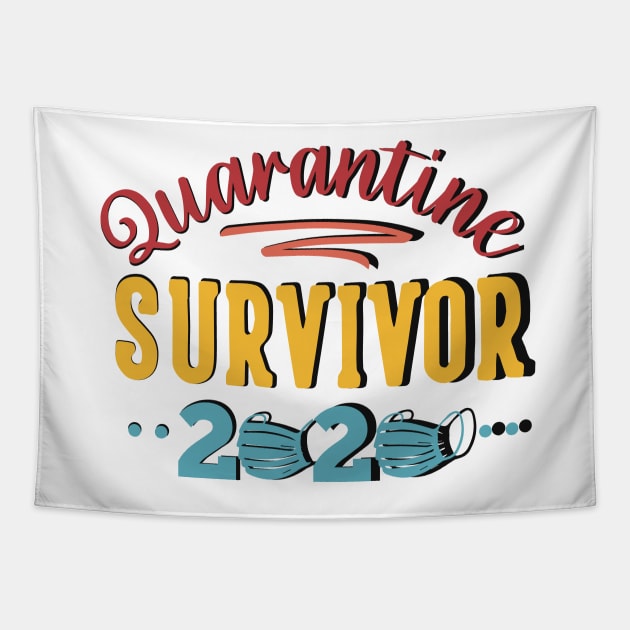 Quarantine survivor 2020 t-shirt Tapestry by marina63