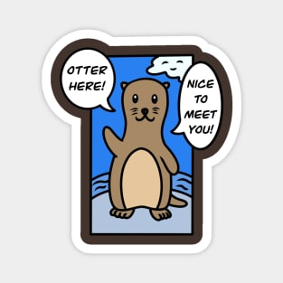 Cute cartoon otter Magnet