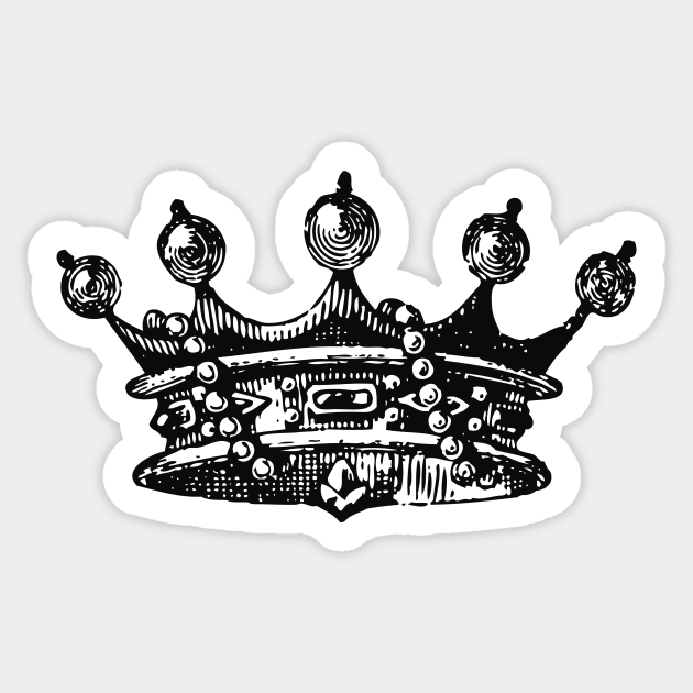 6x Crown Designs King and Queen Royal Black Logo Temporary Sticker