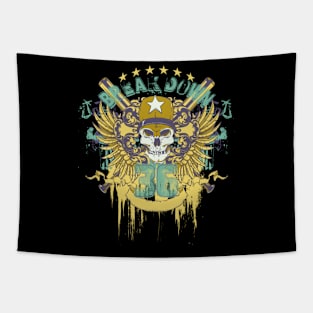 skull commander soldier Tapestry