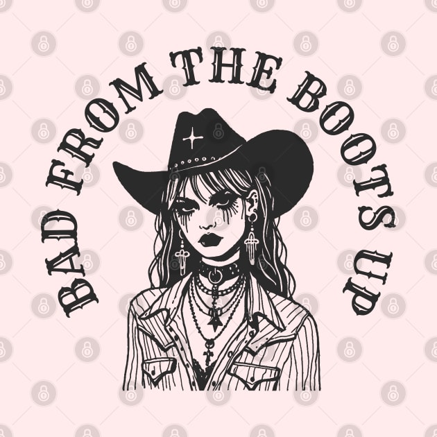 Bad from the boots up - Cowgirl with attitude by retropetrol