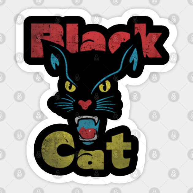 Black Cat Retro - Black Cat Retro - Sticker