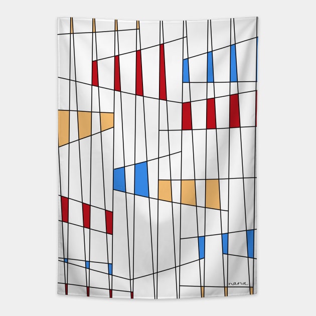 Geometric mural Tapestry by despeinana