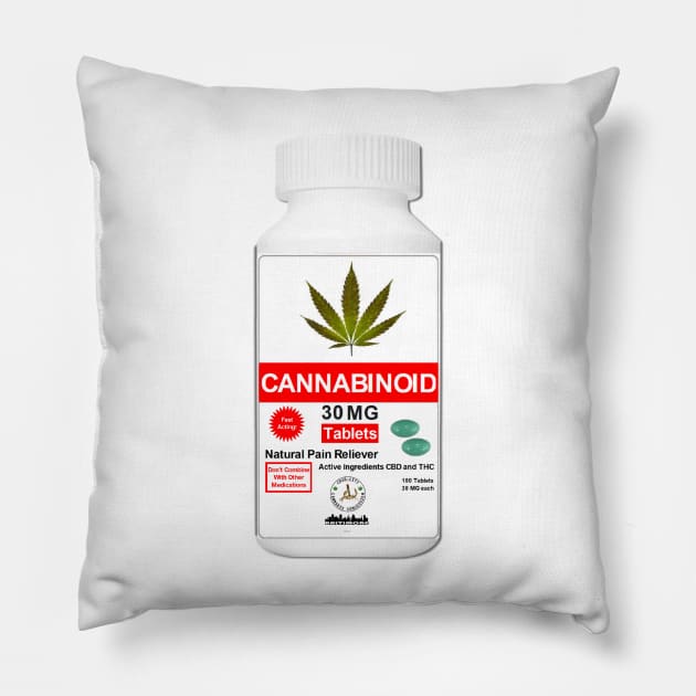 Cannabis Pain Reliever Pillow by Crab City Cannabis Concession