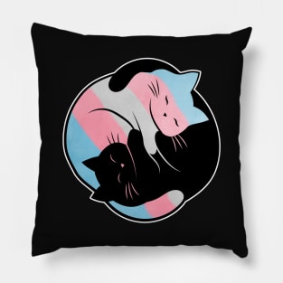 Transgender Yin Yang Cat Pillow