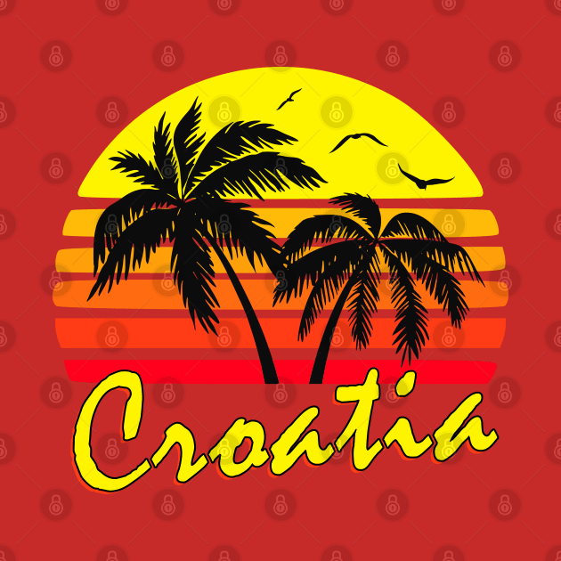 Croatia Retro Sunset by Nerd_art