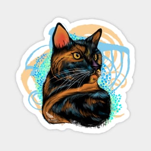 Marozi Posey, Colorful Cat Series #2 Magnet