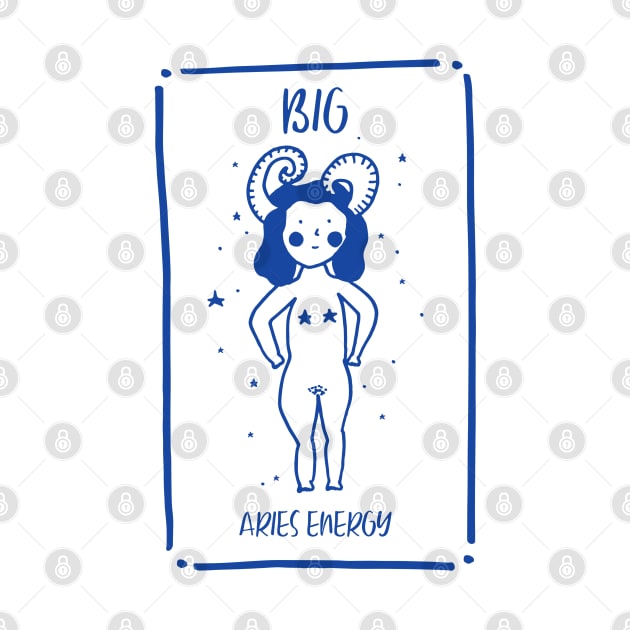 Big Aries Energy Cute Drawing Astrology by Harmonick-Tees