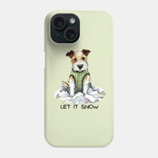 LET IT SNOW - Jack Russell Terrier Phone Case