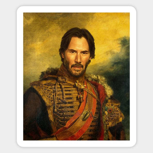 Keanu Reeves - replaceface - Keanu Reeves - Sticker | TeePublic