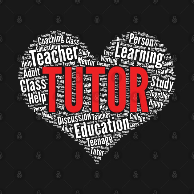 Tutor Heart Shape Word Cloud Design design by theodoros20