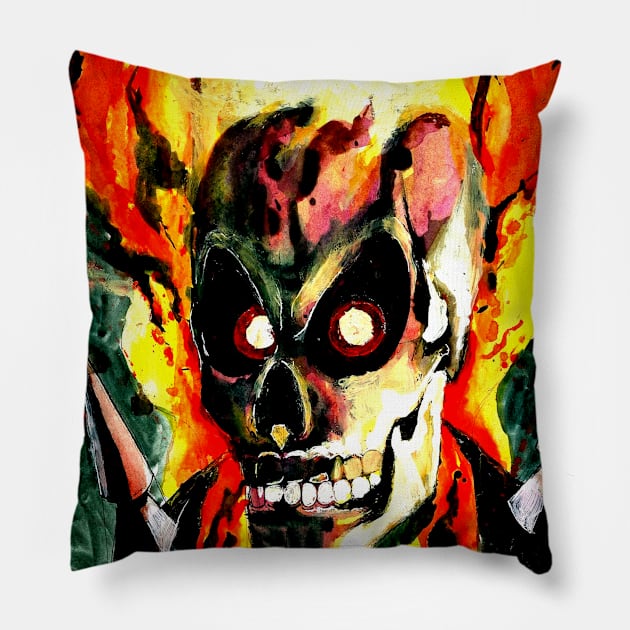 Ghost Rider Pillow by Mikekimart