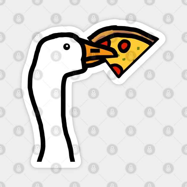 Portrait of a Gaming Goose Stealing Pizza Magnet by ellenhenryart