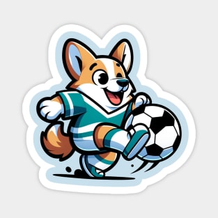 football player corgi Magnet