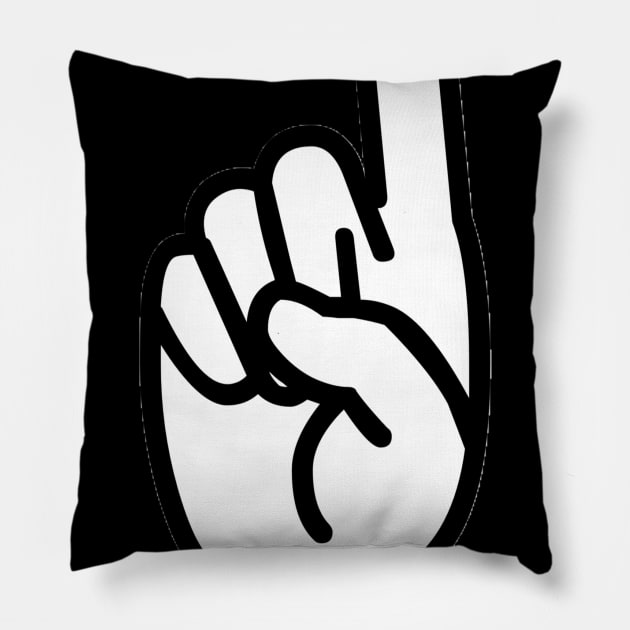 american sign language asl Pillow by Rabie