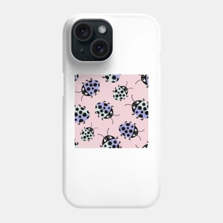 Pastel Ladybugs in pink and mauve Phone Case