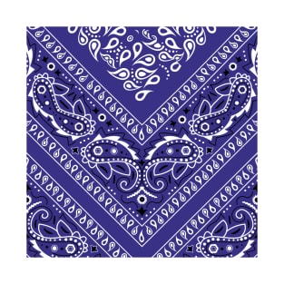 Blue Bandana Pattern T-Shirt