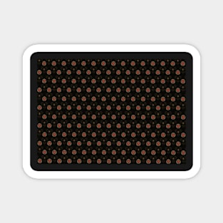 Small Hexagon  Pattern On Black Background Magnet