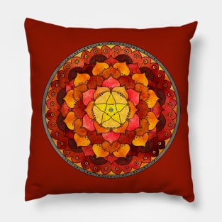 Star Mandala Flame Pillow