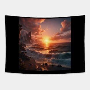 Ocean Sunset Tapestry