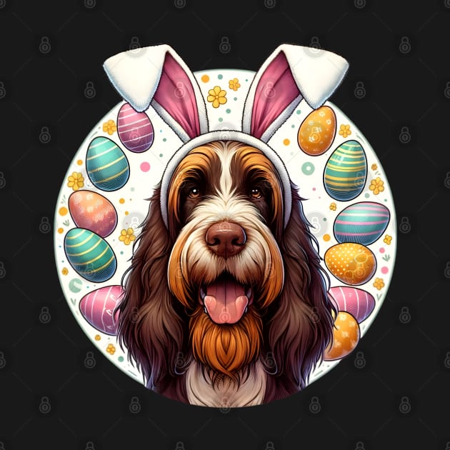Spinone Italiano Welcomes Easter with Bunny Ears by ArtRUs