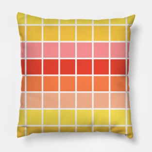 Checkered pattern in warm retro yellow colors Pillow