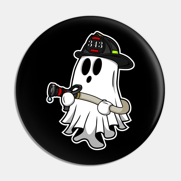 Ghost Firefighter Hose Pin by BG