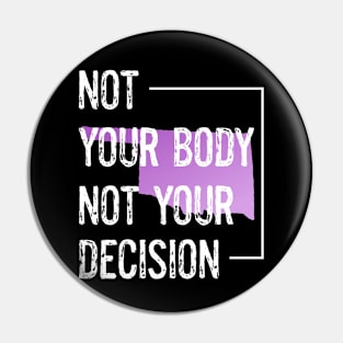 Protect Oklahoma Women's Rights Not Your Body Not Your Decision Pin