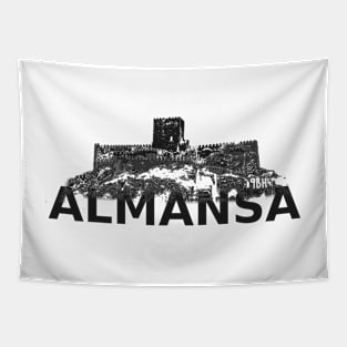 Almansa Castle - World Cities Series by 9BH Tapestry