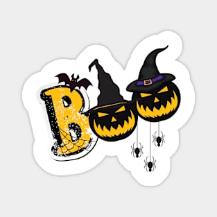 Boo Halloween Scary Pumpkin Magnet