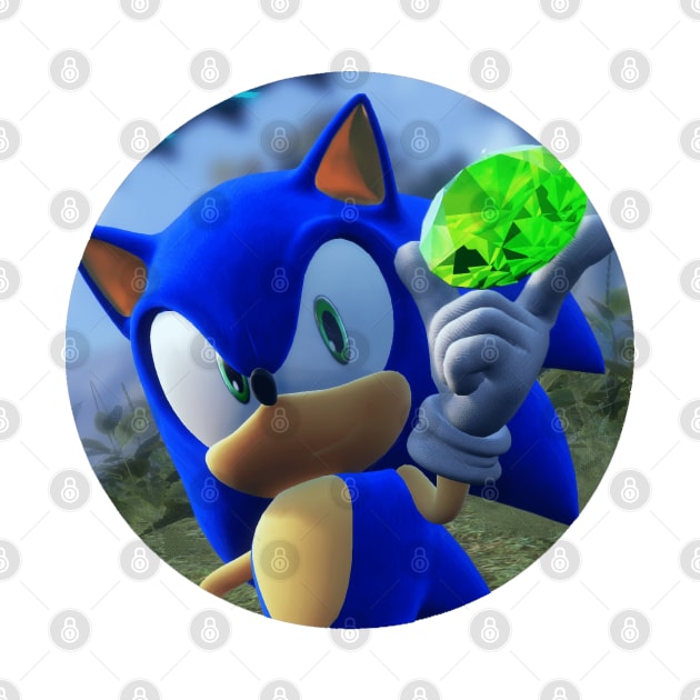Sonic the Hedgehog with Chaos Emerald by Sonic Mobian